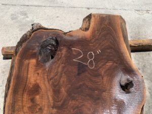 live edge walnut slab, hardwood tabletop, unsteamed walnut