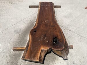 live edge walnut slab, hardwood tabletop, unsteamed walnut