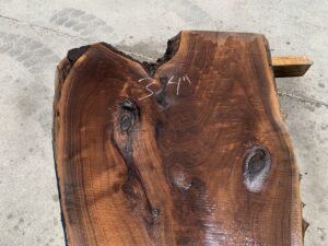 live edge walnut slab, hardwood tabletop, unsteamed walnut, figured walnut