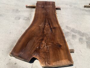 live edge walnut slab, figured walnut, unsteamed walnut