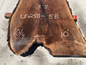 live edge walnut slab, unsteamed walnut, hardwood tops, hardwood bar tops