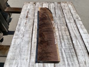 walnut crotch, door panel, drawer panel
