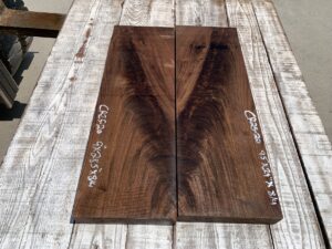 walnut crotches, door panels, drawer panels
