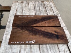 walnut crotches, door panels, drawer panels