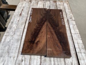 walnut crotches, door panels, drawer panels