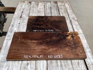 walnut crotches, door panels, drawer panels
