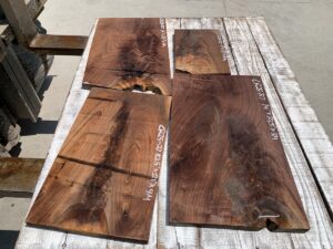 walnut crotches, door panels, drawer panels