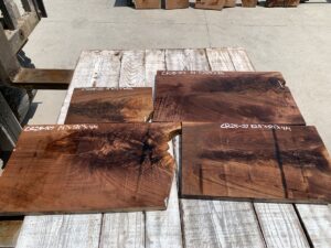 walnut crotches, door panels, drawer panels