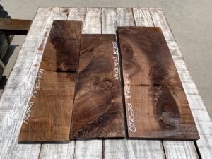 walnut crotches, door panels, drawer panels