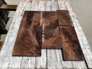 walnut crotches, door panels, drawer panels