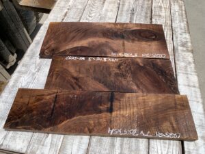 walnut crotches, door panels, drawer panels