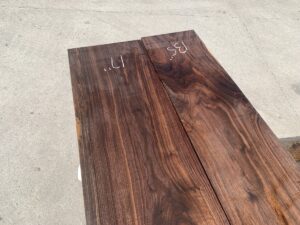 wide variegated walnut lumber, unsteamed walnut, rustic walnut