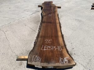 live edge walnut slab, hardwood tabletops, unsteamed walnut