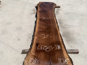 live edge walnut slab, hardwood tabletops, unsteamed walnut