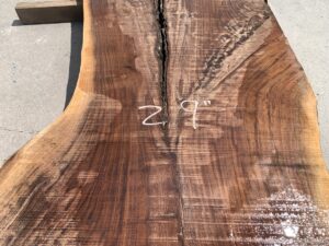 live edge walnut slab, rustic walnut slab, unsteamed walnut