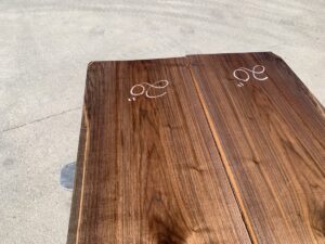 walnut tabletop, hardwood lumber, unsteamed walnut