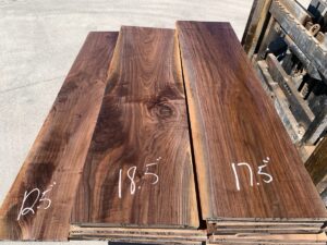wide walnut lumber, unsteamed walnut, rustic walnut