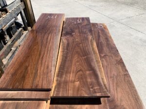 wide walnut lumber, unsteamed walnut, rustic walnut