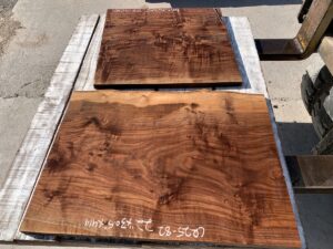 figured walnut panels, door panels, drawer panels