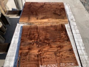 figured walnut panels, door panels, drawer panels