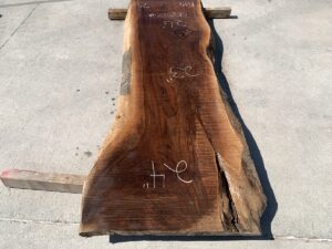 live edge walnut slab, unsteamed walnut, curly walnut slab