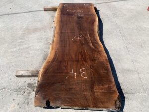 live edge walnut slab, unsteamed walnut, curly walnut slab