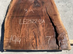 live edge walnut slab, unsteamed walnut, curly walnut slab
