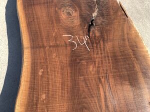 live edge walnut slab, unsteamed walnut slab, rustic walnut slab