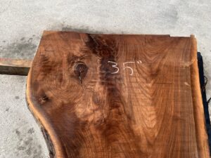 live edge walnut slab, unsteamed walnut, walnut crotch