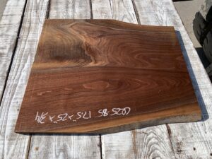 walnut crotch, door panel, drawer panel