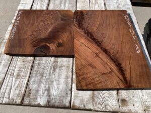 walnut crotches, door panels, drawer panels
