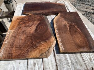 walnut crotches, door panels, unsteamed walnut