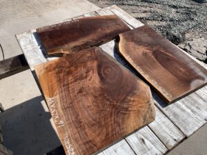 walnut crotches, door panels, unsteamed walnut
