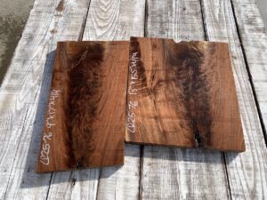 walnut crotches, door panels, drawer panels