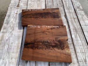 walnut crotches, door panels, drawer panels