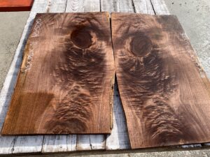 walnut crotches, door panels, drawer panels