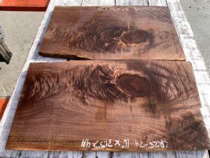 walnut crotches, door panels, drawer panels