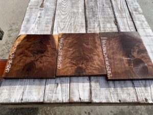 walnut crotches, door panels, drawer panels