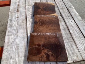 walnut crotches, door panels, drawer panels