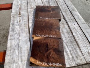 walnut crotches, door panels, drawer panels