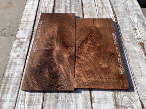 walnut crotches, door panels, drawer panels