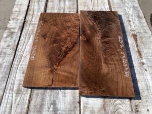 walnut crotches, door panels, drawer panels