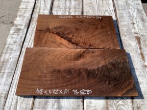 walnut crotches, door panels, drawer panels