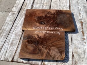 walnut crotches, door panels, drawer panels