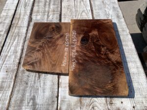 walnut crotches, door panels, drawer panels