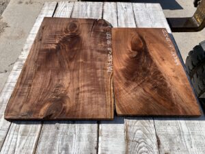 walnut crotches, door panels, drawer panels