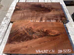 walnut crotches, door panels, drawer panels