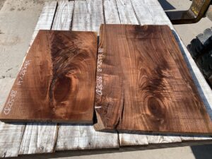 walnut crotches, door panels, drawer panels