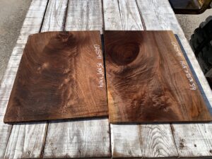 walnut crotches, door panels, drawer panels