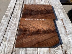 walnut crotches, door panels, drawer panels